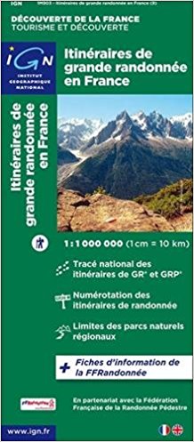 903  France: les Sentiers de G.R.  1:1.000.000 9782758540922  IGN   Wandelkaarten Frankrijk