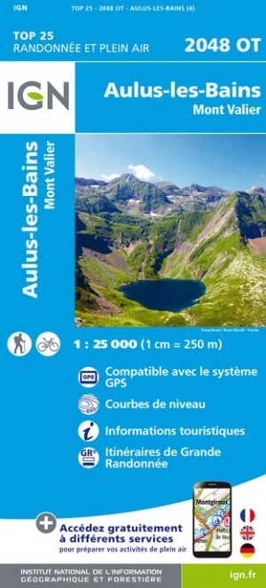 wandelkaart 2048OT Aulus-les-Bains 1:25.000 9782758542742  IGN IGN 25 Franse Pyreneeën  Wandelkaarten Franse Pyreneeën