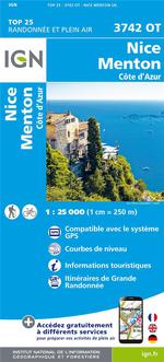 wandelkaart 3742OT Nice, Menton, Monaco 1:25.000 9782758543367  IGN IGN 25 Côte-d'Azur, Var  Wandelkaarten Côte d’Azur, Mercantour, Alpes-Maritimes