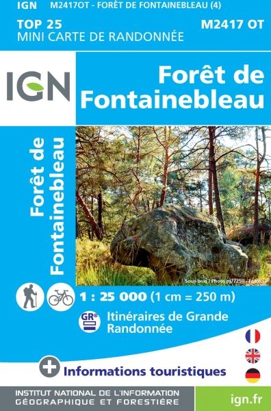 MINI TOP 2417 OT Fontainebleau MINI-TOP!!!!!! 9782758544531  IGN IGN 25 Île-de-France  Wandelkaarten Parijs, Île-de-France