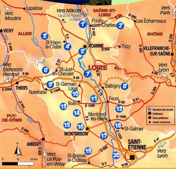 wandelgids La Loire entre Auvergne et Rhône 9782844662149  Chamina Guides de randonnées  Wandelgidsen Auvergne