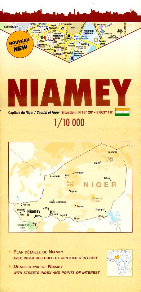 Niamey 1:10.000 9782917495124  Laure Kane Villes en Couleurs  Stadsplattegronden Niger, Tchad, Sudan, Zuid-Sudan