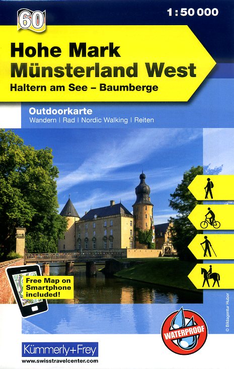 Münsterland West en Hohe Mark | wandelkaart 1:50.000 9783259007457  Kümmerly & Frey   Wandelkaarten Münsterland