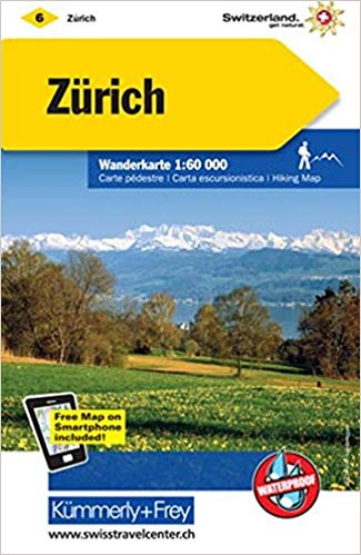 KFW-06 omgeving Zürich | wandelkaart / overzichtskaart 9783259022061  Kümmerly & Frey KFW 1:60.000  Wandelkaarten Basel, Zürich, Noord-Zwitserland, Midden- en Oost-Zwitserland
