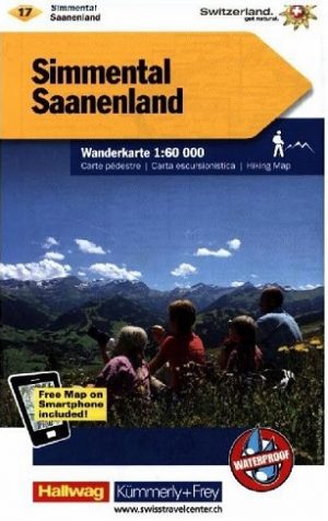 KFW-17 Saanenland-Simmental-Kandertal | wandelkaart / overzichtskaart 9783259022177  Kümmerly & Frey KFW 1:60.000  Wandelkaarten Berner Oberland