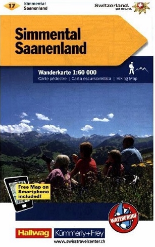 KFW-17 Saanenland-Simmental-Kandertal | wandelkaart / overzichtskaart 9783259022177  Kümmerly & Frey KFW 1:60.000  Wandelkaarten Berner Oberland