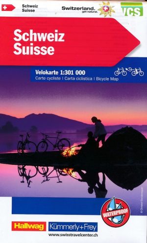 Velo-Reisekarte Schweiz 1:301.000 fietskaart Zwitserland 9783259024003  Kümmerly & Frey   Fietskaarten Zwitserland