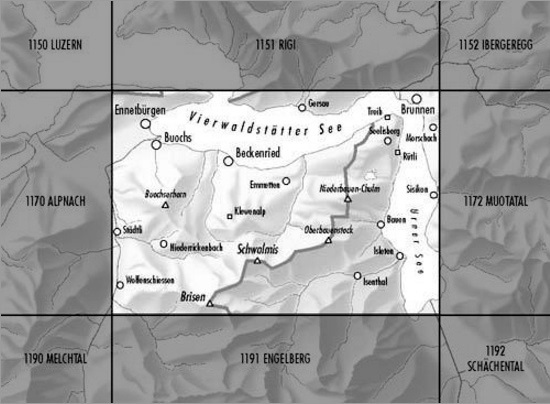 topografische wandelkaart CH-1171  Beckenried [2016] 9783302011714  Bundesamt / Swisstopo LKS 1:25.000 Midden/Oost-Zw.  Wandelkaarten Midden- en Oost-Zwitserland