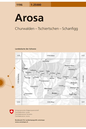 topografische wandelkaart CH-1196  Arosa [2016] 9783302011967  Bundesamt / Swisstopo LKS 1:25.000 Graubünden  Wandelkaarten Graubünden
