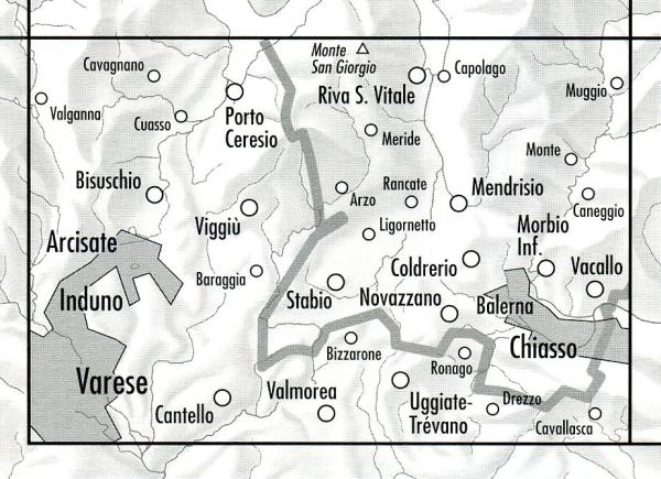topografische wandelkaart CH-1373  Mendrisio [2004] 9783302013732  Bundesamt / Swisstopo LKS 1:25.000 Tessin  Wandelkaarten Milaan, Lombardije, Italiaanse Meren, Tessin, Ticino