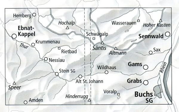 3301T Säntis | wandelkaart 1:33.333 9783302333014  Bundesamt / Swisstopo Wanderkarten 1:33.333  Wandelkaarten Midden- en Oost-Zwitserland