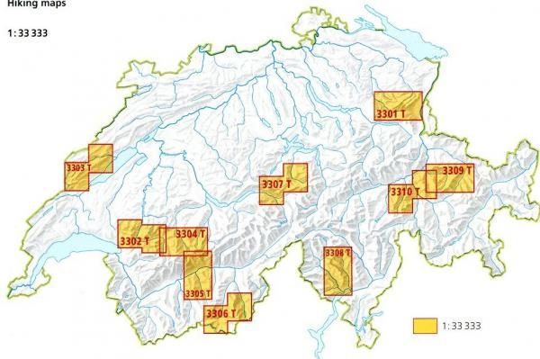 3304T Gstaad - Lenk - Adelboden | wandelkaart 1:33.333 9783302333045  Bundesamt / Swisstopo Wanderkarten 1:33.333  Wandelkaarten Berner Oberland