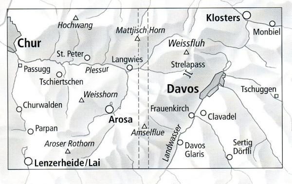 3309T  Arosa - Davos | wandelkaart 1:33.333 9783302333090  Bundesamt / Swisstopo Wanderkarten 1:33.333  Wandelkaarten Graubünden