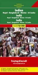 India | autokaart, wegenkaart 1:2.750.000 9783707902655  Freytag & Berndt   Landkaarten en wegenkaarten India