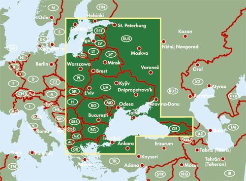 Osteuropa | autokaart, wegenkaart 1:2.000.000 9783707907537  Freytag & Berndt   Landkaarten en wegenkaarten Centraal- en Oost-Europa, Balkan, Siberië
