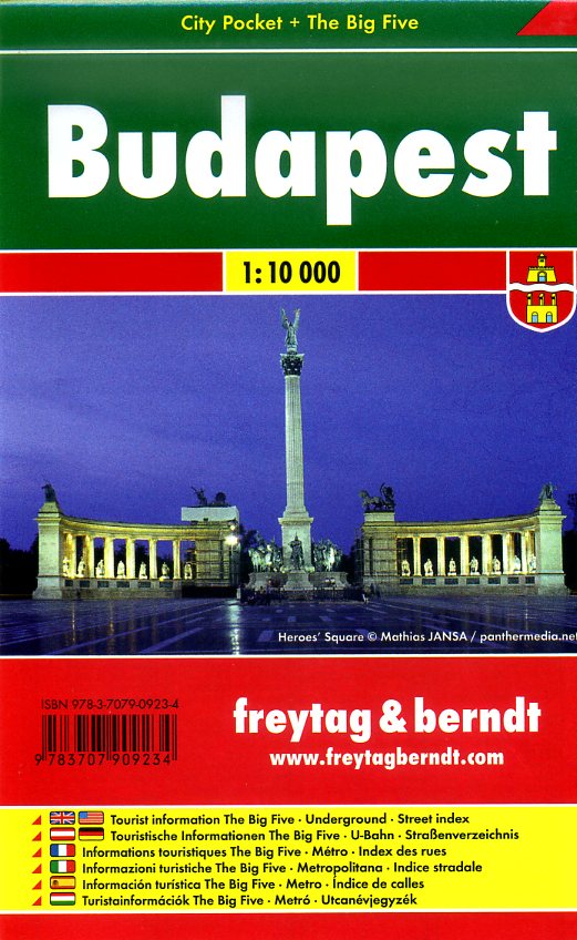 Budapest 1:10.000 | stadsplattegrond 9783707909234  Freytag & Berndt Compact plattegrond  Stadsplattegronden Boedapest