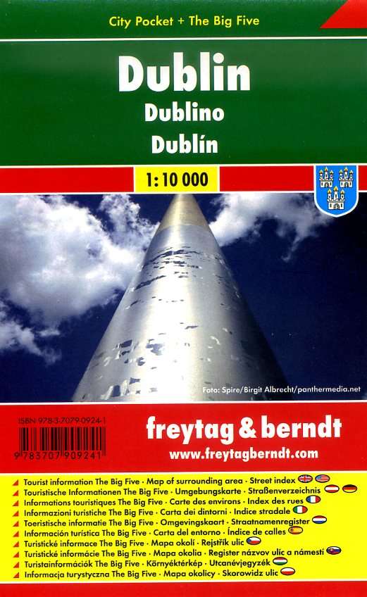Dublin 1:10.000 | stadsplattegrond 9783707909241  Freytag & Berndt Compact plattegrond  Stadsplattegronden Dublin