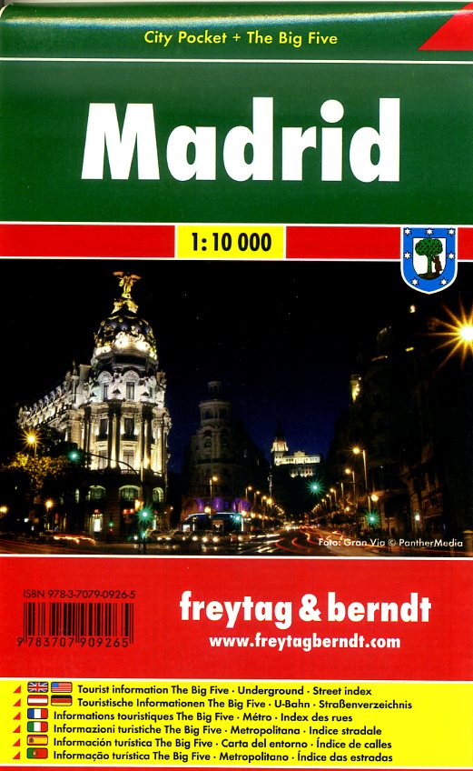 Madrid 1:10.000 | stadsplattegrond 9783707909265  Freytag & Berndt Compact plattegrond  Stadsplattegronden Madrid & Midden-Spanje