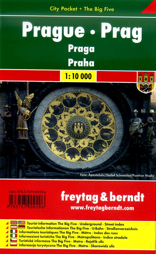 Praag 1:10.000 | stadsplattegrond 9783707909296  Freytag & Berndt Compact plattegrond  Stadsplattegronden Praag (en omgeving)