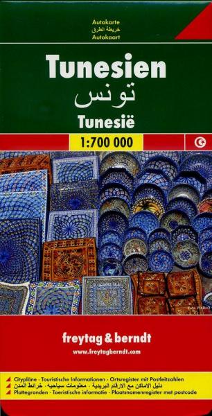 Tunesie | autokaart, wegenkaart 1:700.000 9783707909678  Freytag & Berndt   Landkaarten en wegenkaarten Algerije, Tunesië, Libië