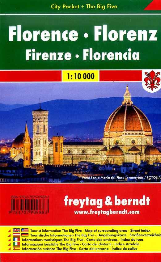 Florence 1:10.000 (Firenze) | stadsplattegrond 9783707909883  Freytag & Berndt Compact plattegrond  Stadsplattegronden Toscane, Florence