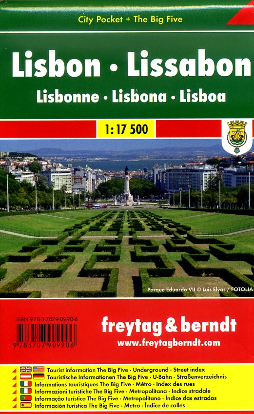 Lissabon 1:17.500 | stadsplattegrond 9783707909906  Freytag & Berndt Compact plattegrond  Stadsplattegronden Lissabon en omgeving