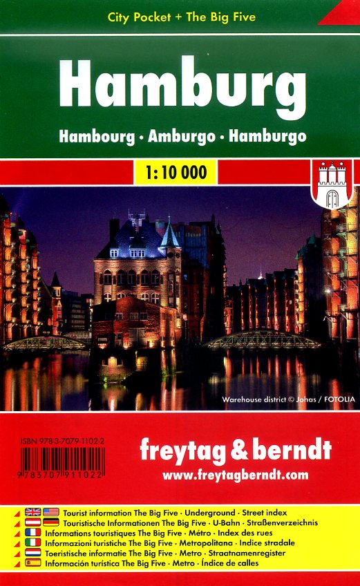 Hamburg 1:10.000 | stadsplattegrond 9783707911022  Freytag & Berndt Compact plattegrond  Stadsplattegronden Hamburg