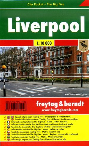 Liverpool 1:10.000 | stadsplattegrond 9783707911046  Freytag & Berndt Compact plattegrond  Stadsplattegronden Liverpool & Manchester