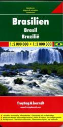 Brazilië | autokaart, wegenkaart 1:2.000.000/3.000.000 9783707911268  Freytag & Berndt   Landkaarten en wegenkaarten Brazilië
