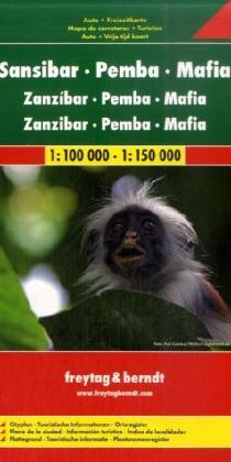Zanzibar, Pemba, Mafia  | autokaart, wegenkaart 1:100.000 9783707911671  Freytag & Berndt   Landkaarten en wegenkaarten Tanzania, Zanzibar