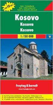 Kosovo Map | autokaart, wegenkaart 1:150.000 9783707912791  Freytag & Berndt   Landkaarten en wegenkaarten Servië, Bosnië-Hercegovina, Kosovo