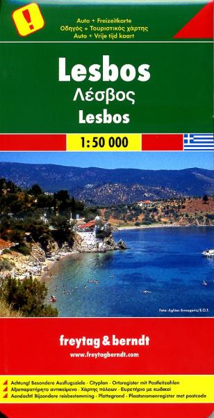 Lesbos | autokaart, wandelkaart 1:50.000 9783707913309  Freytag & Berndt   Landkaarten en wegenkaarten, Wandelkaarten Lesbos, Chios, Samos, Ikaria