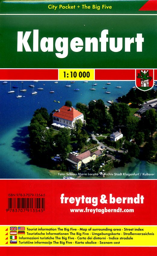 Klagenfurt 1:10.000 | stadsplattegrond 9783707913545  Freytag & Berndt Compact plattegrond  Stadsplattegronden Karinthië