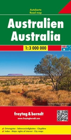 Australië | wegenkaart, autokaart 1:3.000.000 9783707914153  Freytag & Berndt   Landkaarten en wegenkaarten Australië