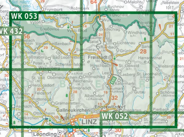 WK-053  Mühlviertel - Freistadt - Linz/Urfahr wandelkaart 1:50.000 9783707915549  Freytag & Berndt WK 1:50.000  Wandelkaarten Oberösterreich, Niederösterreich, Burgenland