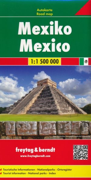 Mexico | autokaart, wegenkaart 1:1.500.000 9783707916546  Freytag & Berndt   Landkaarten en wegenkaarten Mexico (en de Maya-regio)