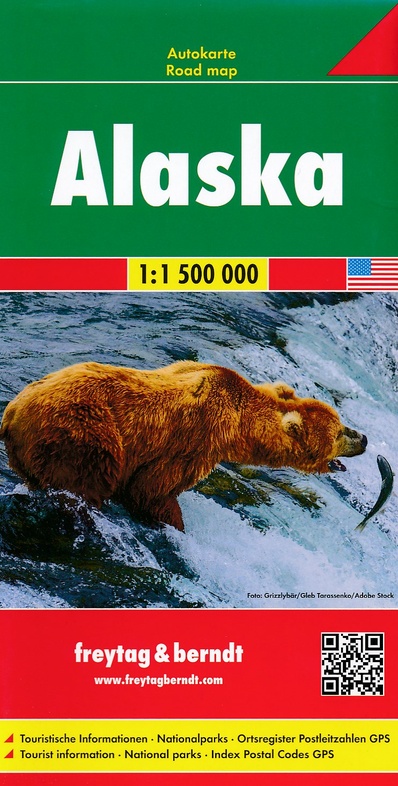 Alaska | wegenkaart,  autokaart 1:1.500.000 9783707916843  Freytag & Berndt   Landkaarten en wegenkaarten Alaska