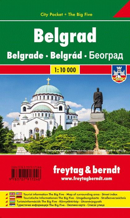 Belgrado 1:15.000 | stadsplattegrond 9783707917246  Freytag & Berndt   Stadsplattegronden Belgrado