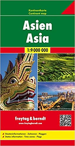 Azië | overzichtskaart 1:9.000.000 9783707917604  Freytag & Berndt   Landkaarten en wegenkaarten Azië