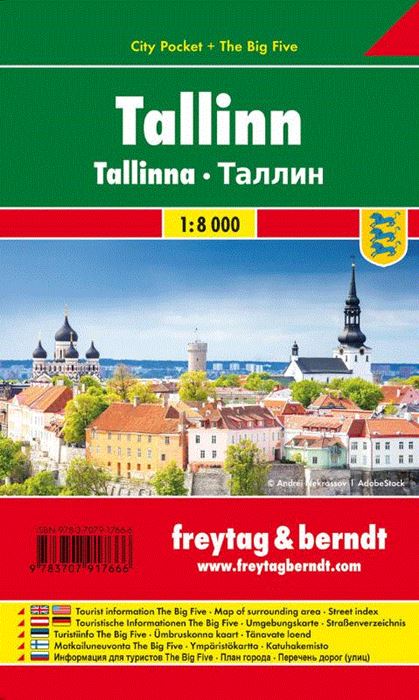 Tallinn 1:8.000 | stadsplattegrond 9783707917666  Freytag & Berndt   Stadsplattegronden Tallinn & Estland