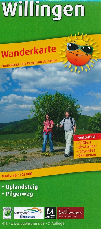 Willingen, omgeving | wandelkaart 1:25.000 9783747304181  Publicpress Wandelkaarten - mit der Sonne  Wandelkaarten Sauerland