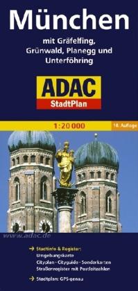 München 9783826405334  ADAC ADAC Stadsplattegrond  Stadsplattegronden München en omgeving