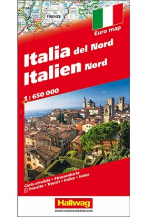 Italie, Noord-, met reg., 1:650.000 9783828309012  Hallwag Italië Wegenkaarten  Landkaarten en wegenkaarten Italië