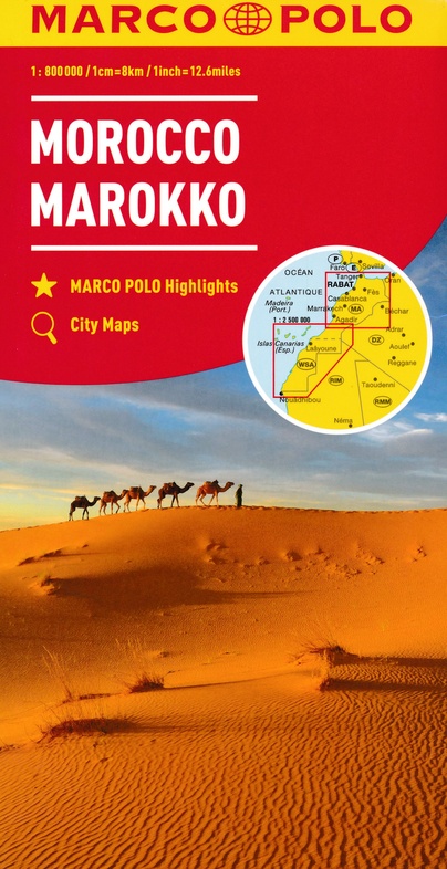 Marokko 1:800.000 9783829739290  Marco Polo (D) MP Wegenkaarten  Landkaarten en wegenkaarten Marokko