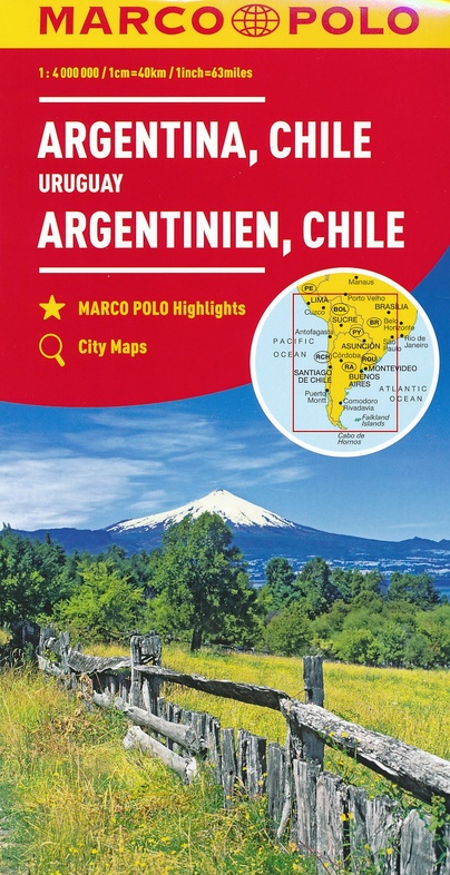 Zuid-Amerika Zuid 1:4.000.000 9783829739375  Marco Polo (D) MP Wegenkaarten  Landkaarten en wegenkaarten Zuid-Amerika (en Antarctica), Zuidelijk Zuid-Amerika