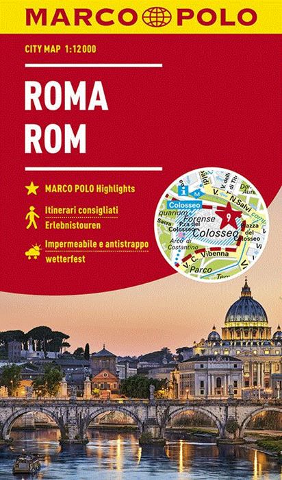 Rome stadsplattegrond 1: 12.000 * 9783829741873  Marco Polo MP stadsplattegrond  Stadsplattegronden Rome, Lazio