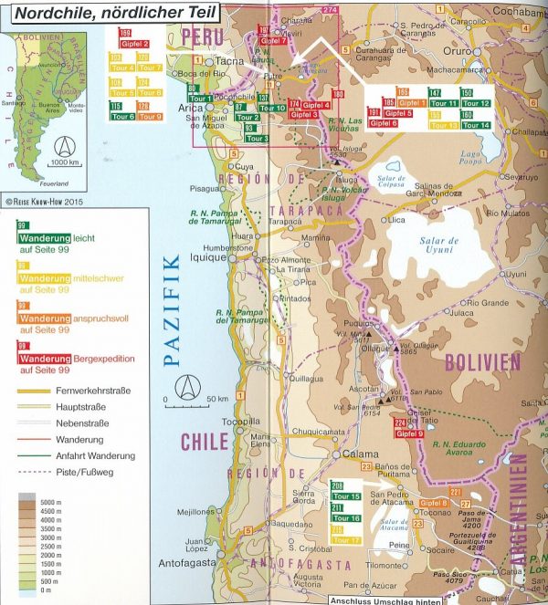 Chile  (Chili) der Norden - 20 Wandertouren 9783831725892  Reise Know-How Verlag   Wandelgidsen Chili