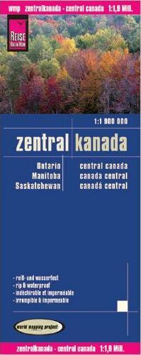 landkaart, wegenkaart Central-Canada 1:1.900.000 9783831772247  Reise Know-How WMP Polyart  Landkaarten en wegenkaarten Toronto, Ontario & Canadese Midwest