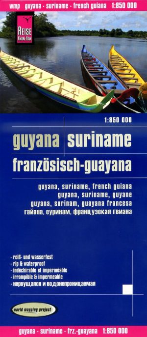 Suriname,Guyana landkaart, wegenkaart 1:850.000 9783831772636  Reise Know-How Verlag WMP, World Mapping Project  Landkaarten en wegenkaarten Suriname, Frans en Brits Guyana