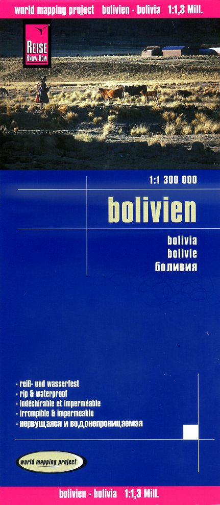 landkaart, wegenkaart Bolivia 1:1.300.000 9783831772766  Reise Know-How WMP Polyart  Landkaarten en wegenkaarten Bolivia
